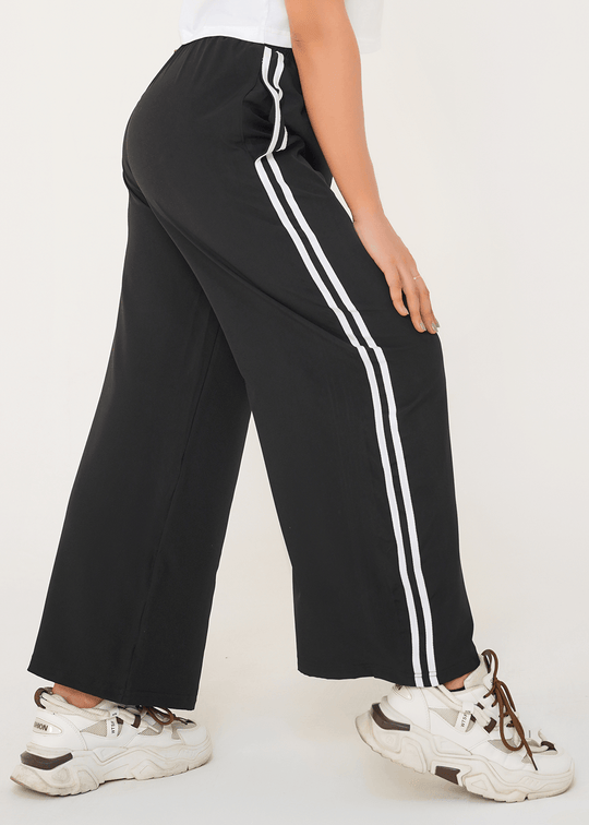 Women Velocity Stripe Trouser - Black