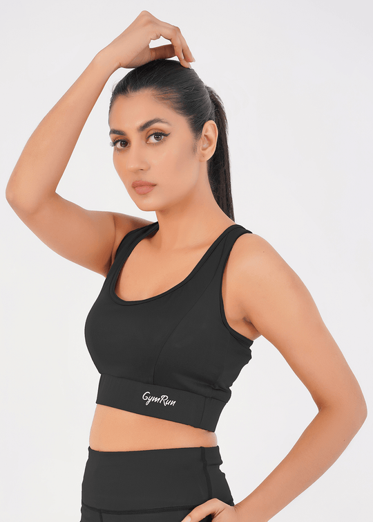 Ladies Basic Performance Sports Bra -  Black