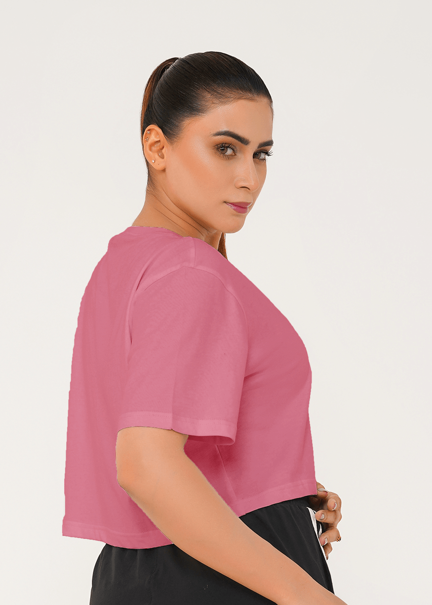Pursuit Boxy Crop - Tea Pink
