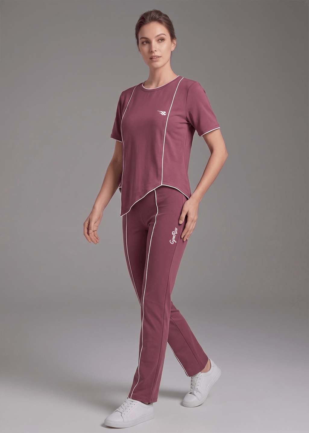 Motion Line Tracksuit - Deep Plum