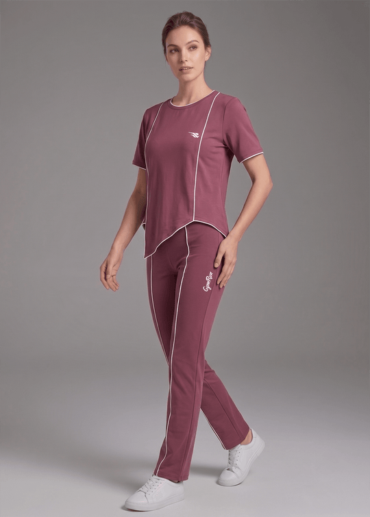 Motion Line Tracksuit - Deep Plum