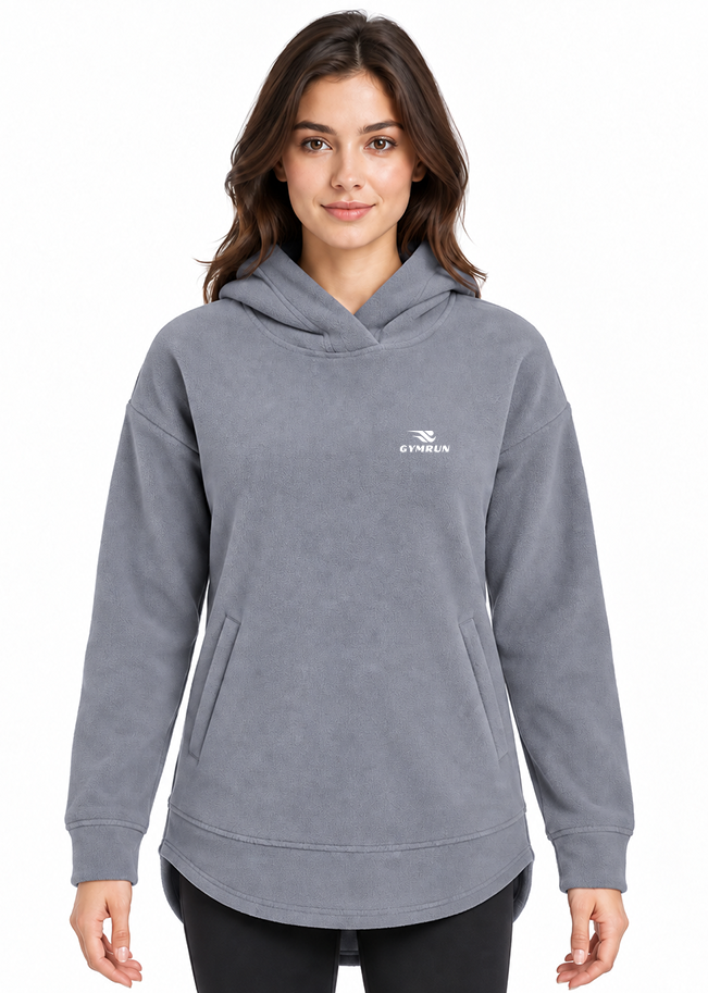 Cozy Curve Hoodie - Grey Gymrun