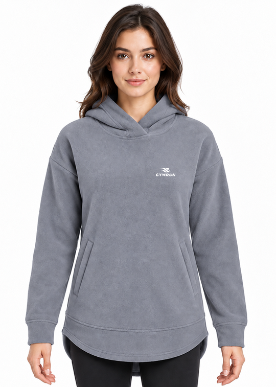 Cozy Curve Hoodie - Grey Gymrun