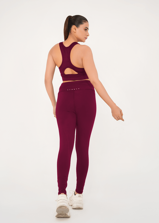 Impact Sports Bra + Legging - Maroon