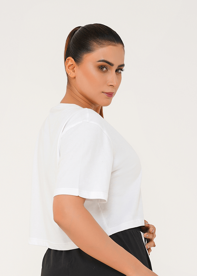 Pursuit Boxy Crop - White