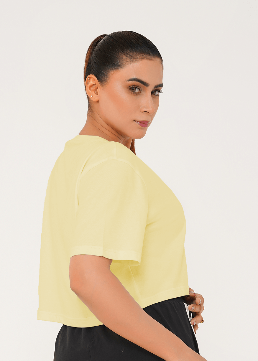 Pursuit Boxy Crop - Lemon