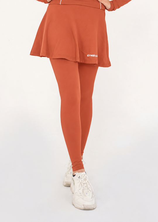 Stride Skirt Tights - Intense Rust Gymrun