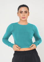 Apex Aero Crop Top - Dusky Fern