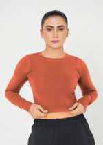 Apex Aero Crop Top - Intense Rust