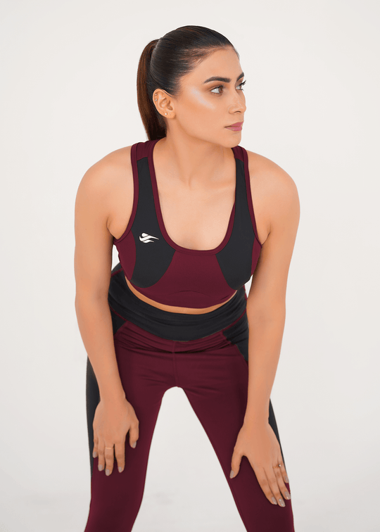 Epic Sports Bra + Legging - Maroon