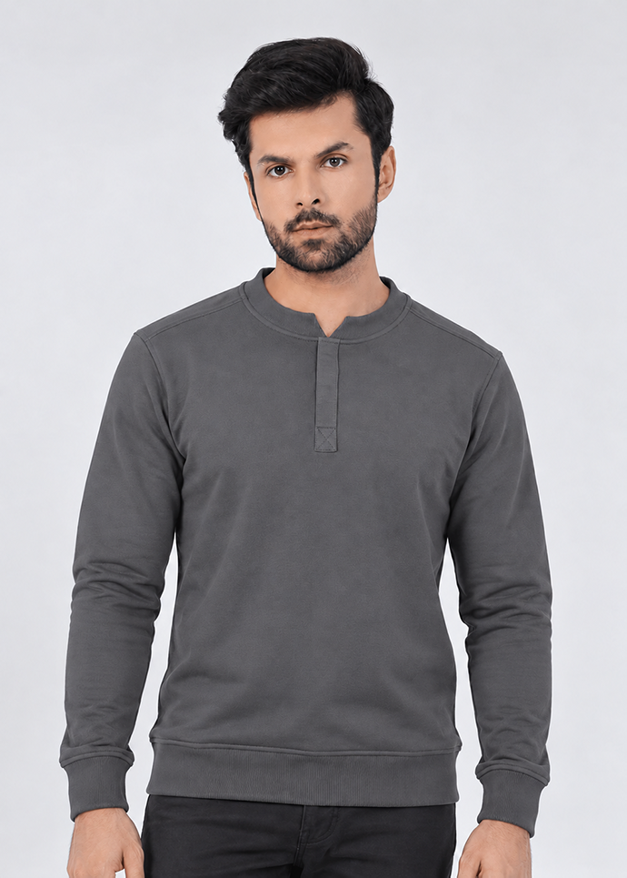 Notch Neck - Charcoal Gymrun
