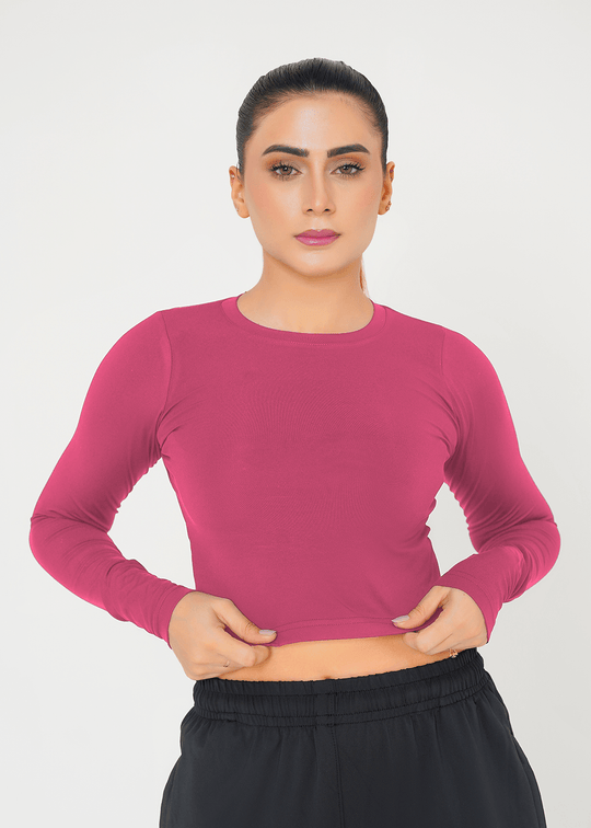 Apex Aero Crop Top - Deep Plum