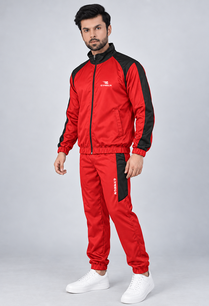 Season Flow Tracksuit - Red Gymrun