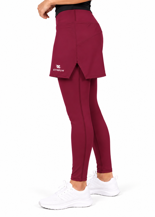 Stride Short Tights - Maroon Gymrun