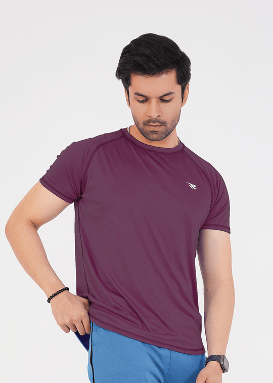 Men's Basic Performance T-Shirt - Deep Plum