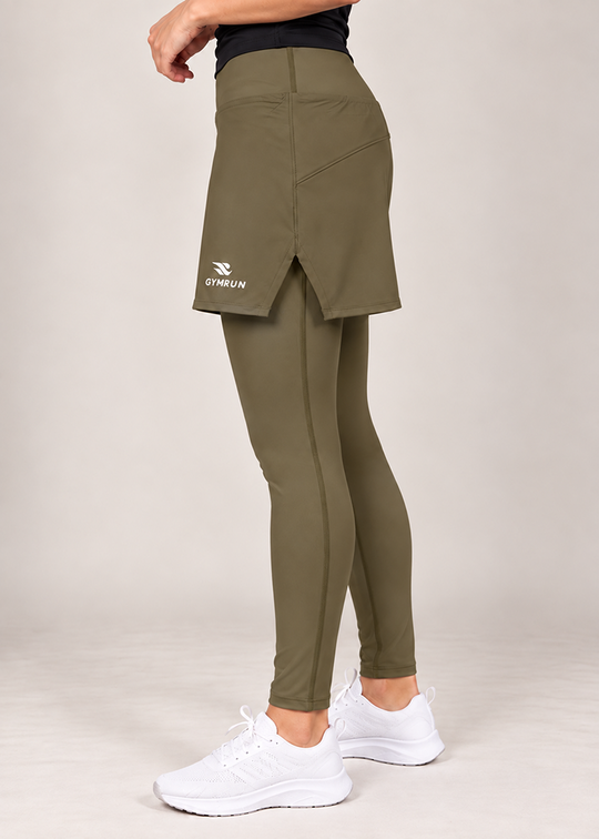Stride Short Tights - Olive Gymrun