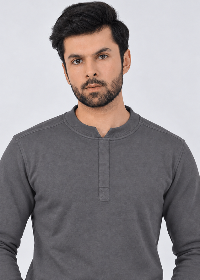 Notch Neck - Charcoal Gymrun