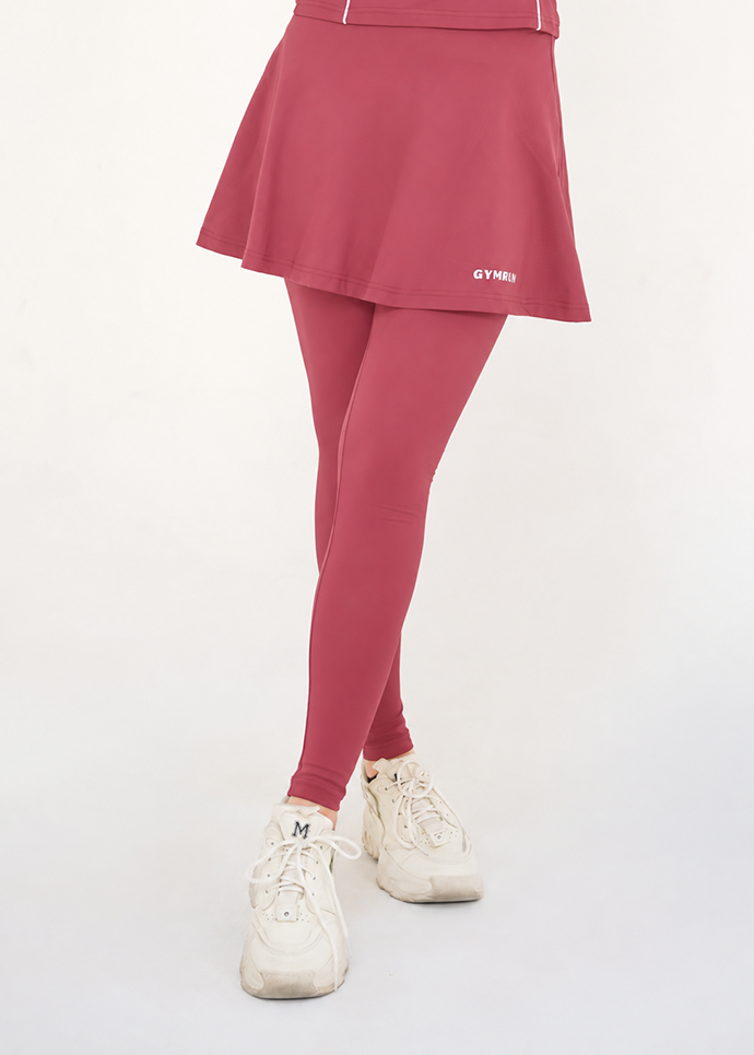 Stride Skirt Tights - Deep Plum Gymrun