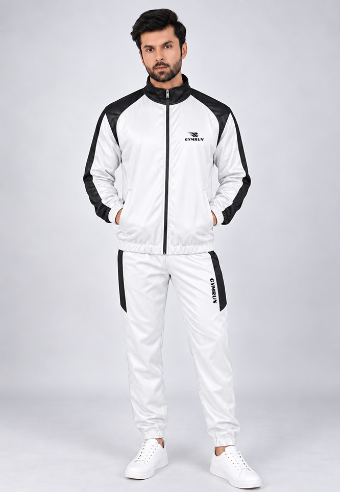 Season Flow Tracksuit - White Gymrun