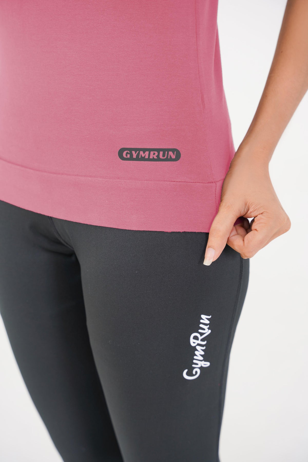 Ridge Open Shoulder Tee - Tea Pink