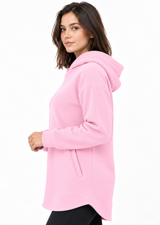 Cozy Curve Hoodie - Pink Gymrun