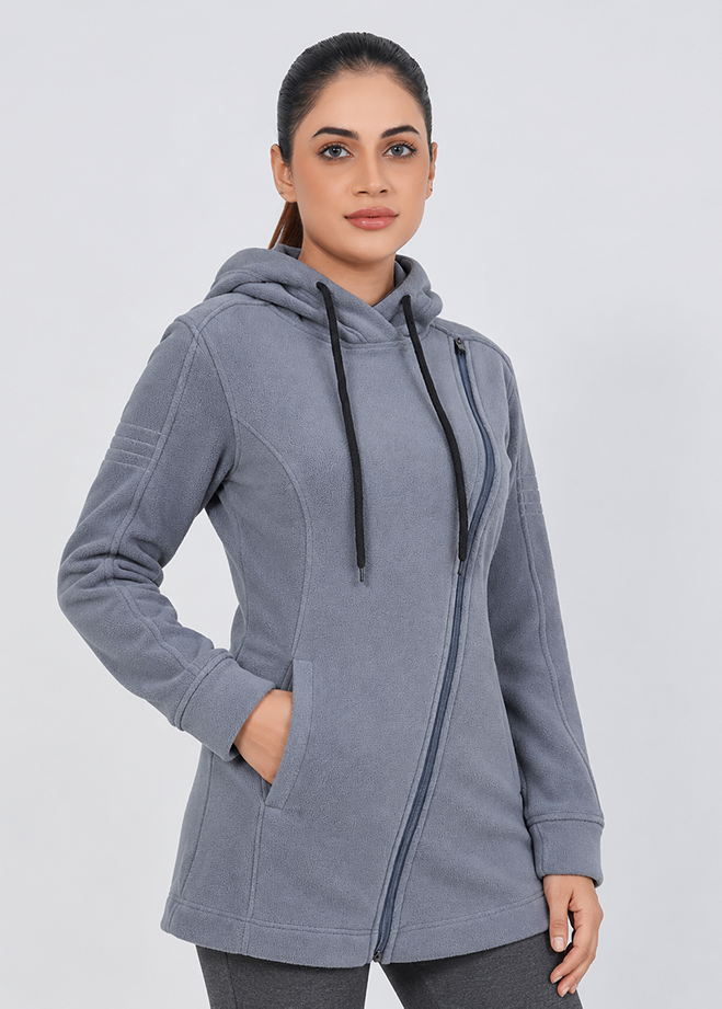 Crossover Hoodie - Grey Gymrun