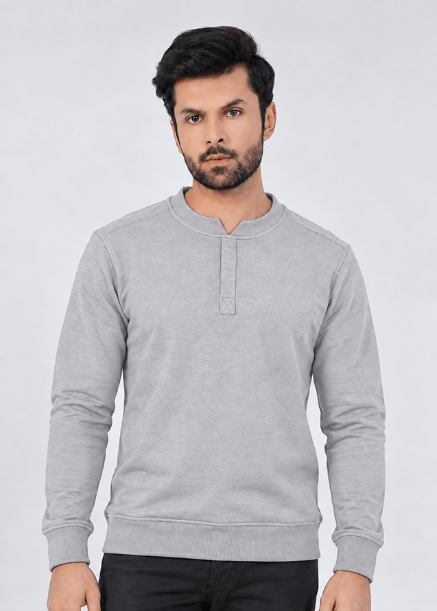 Notch Neck - Heather Grey Gymrun