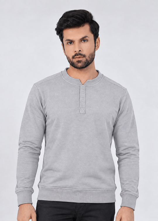 Notch Neck - Heather Grey Gymrun