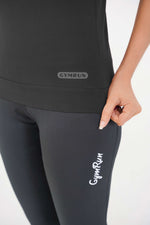 Ridge Open Shoulder Tee - Black