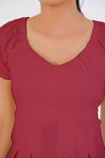 Blooming Top - Maroon