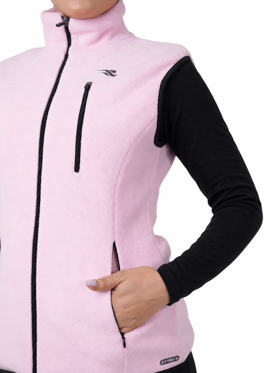 Chill Wave Polar Vest - Pink GYMRUN Activewear