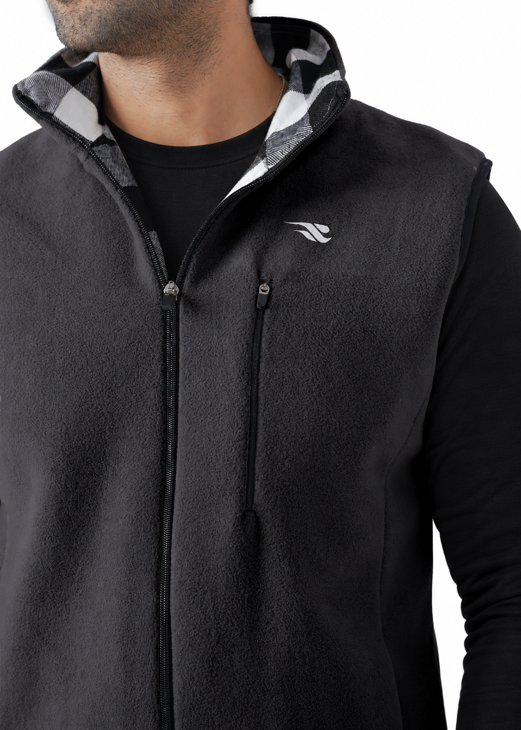 Comfy Polar Vest - Charcoal GYMRUN Activewear