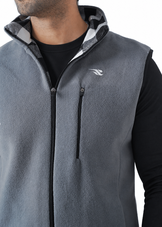 Comfy Polar Vest - Grey GYMRUN Activewear