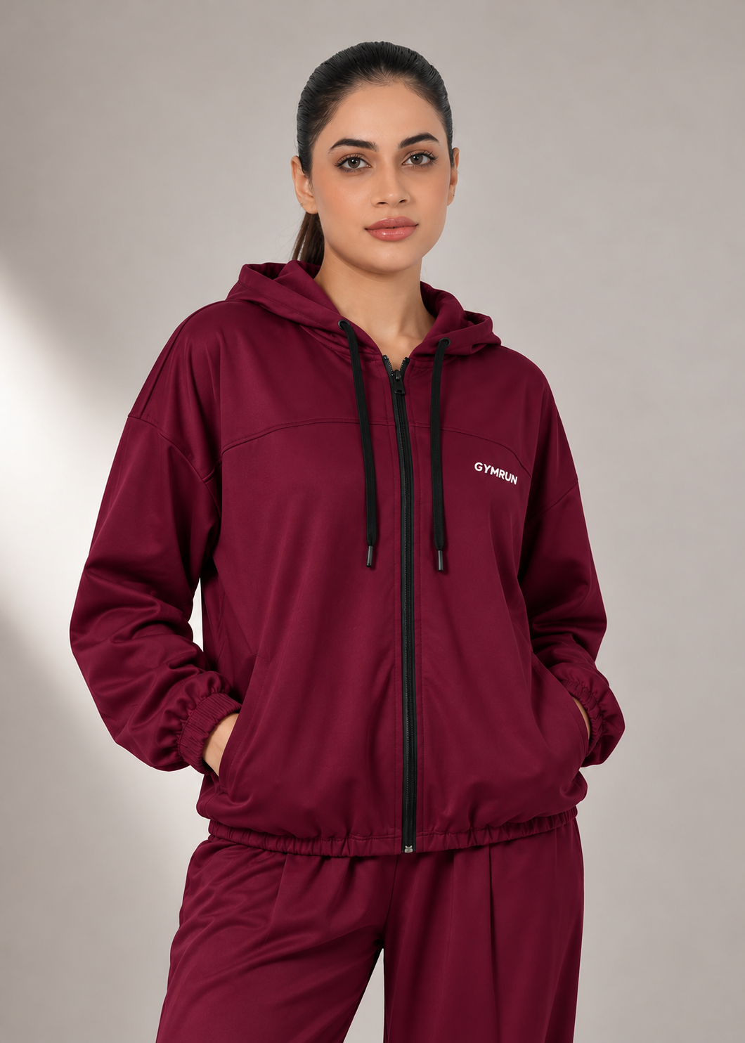 Zero Fit Hoodie - Maroon Gymrun