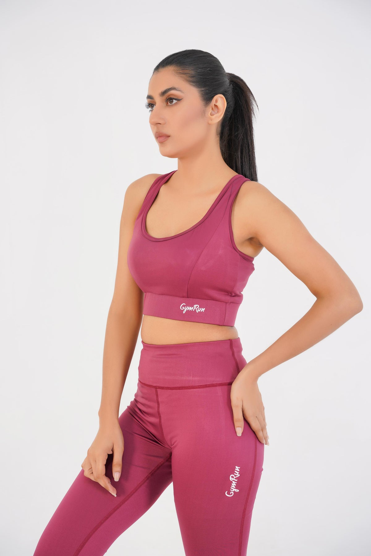 Ladies Basic Performance Sports Bra - Deep Plum