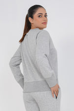 Supreme Round Neck Sweat Shirt - Heather Grey