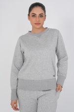 Supreme Round Neck Sweat Shirt - Heather Grey