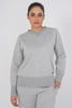 Supreme Round Neck Sweat Shirt - Heather Grey