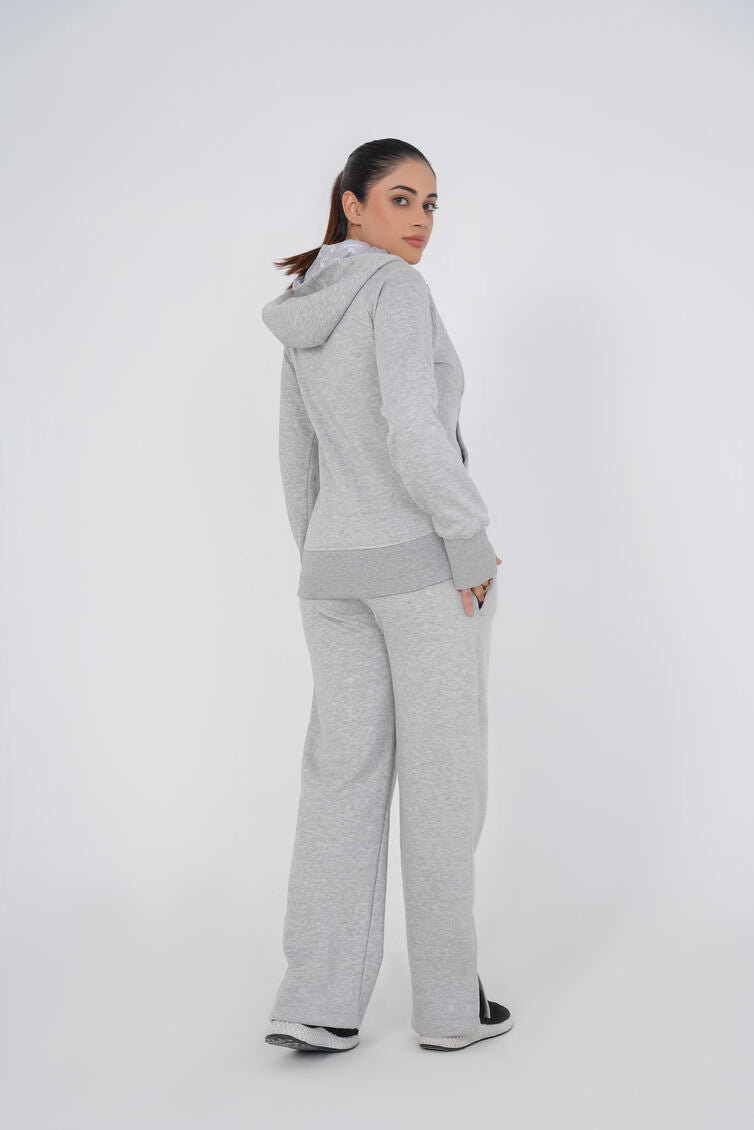 Supreme Wide Leg Trouser - Heather Grey