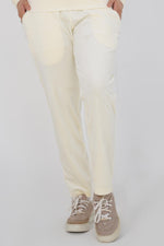 Ribbed velvet Trouser - Off White
