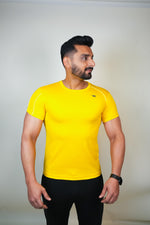 Cool Mesh Tee - Yellow - GYMRUN Activewear