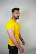 Cool Mesh Tee - Yellow - GYMRUN Activewear