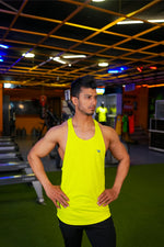 Iconic Training Stringer - Yellow - GYMRUN Activewear