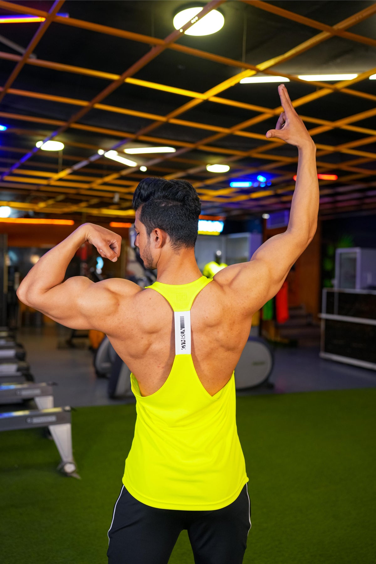 Iconic Training Stringer - Yellow - GYMRUN Activewear