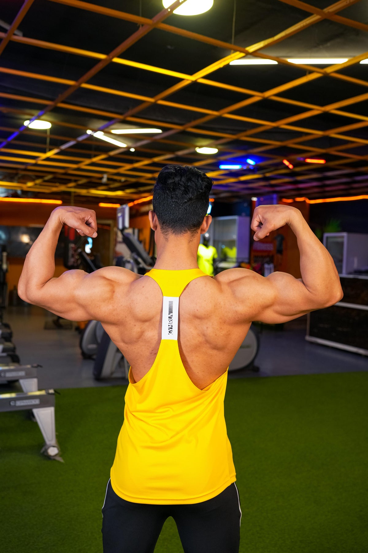 Iconic Training Stringer - Mustard Yellow - GYMRUN Activewear