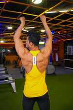 Iconic Training Stringer - Mustard Yellow - GYMRUN Activewear