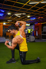 Iconic Training Stringer - Mustard Yellow - GYMRUN Activewear