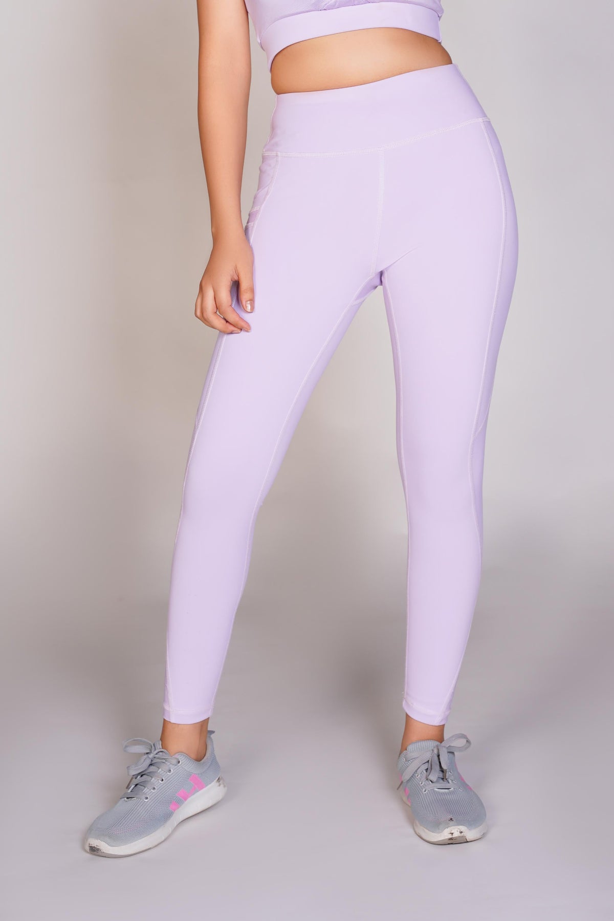 Flexi – Fit Mesh Sports Legging with Pocket - Voilet