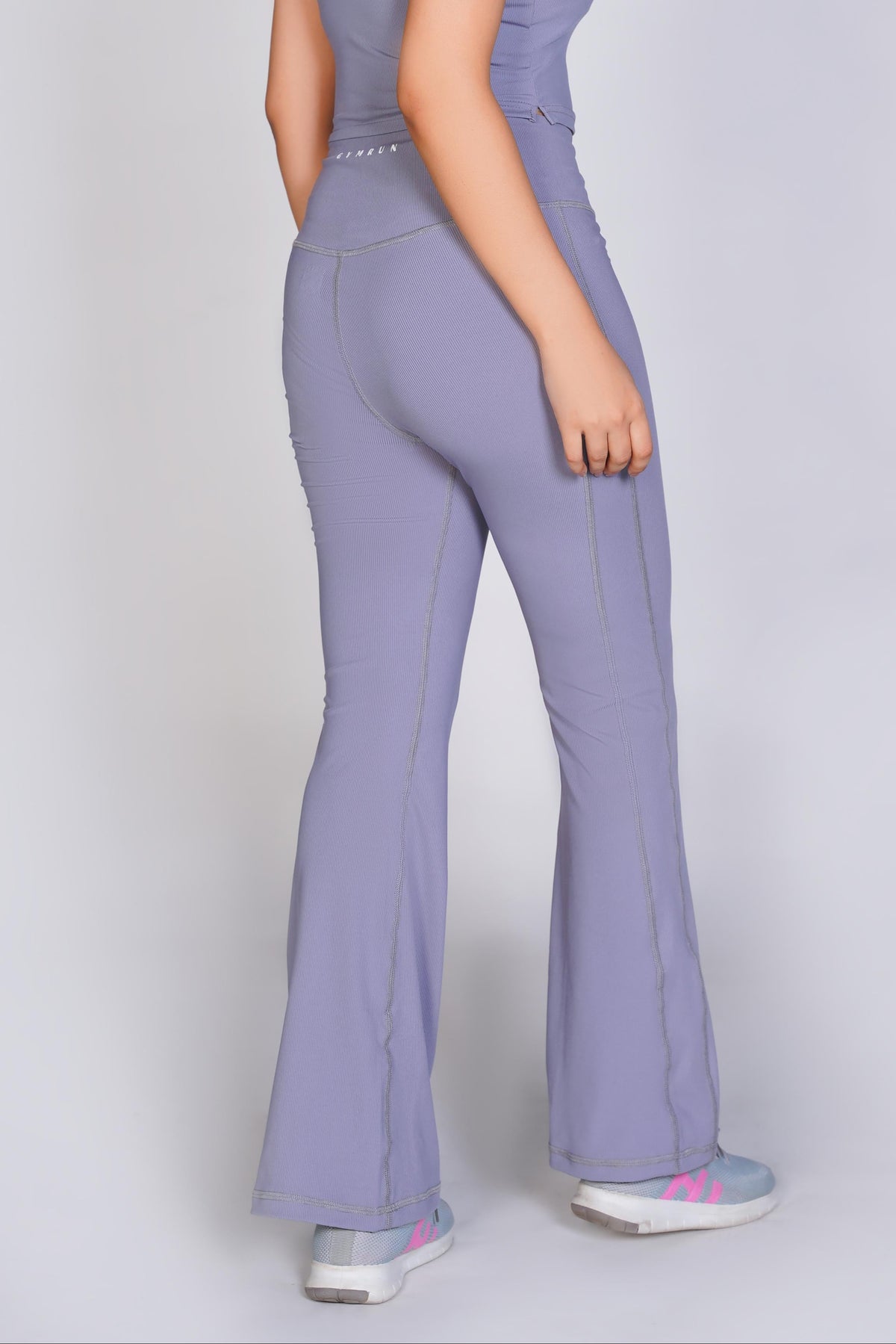 Supreme Bell Bottom Ribbed Leggings - Lavendor