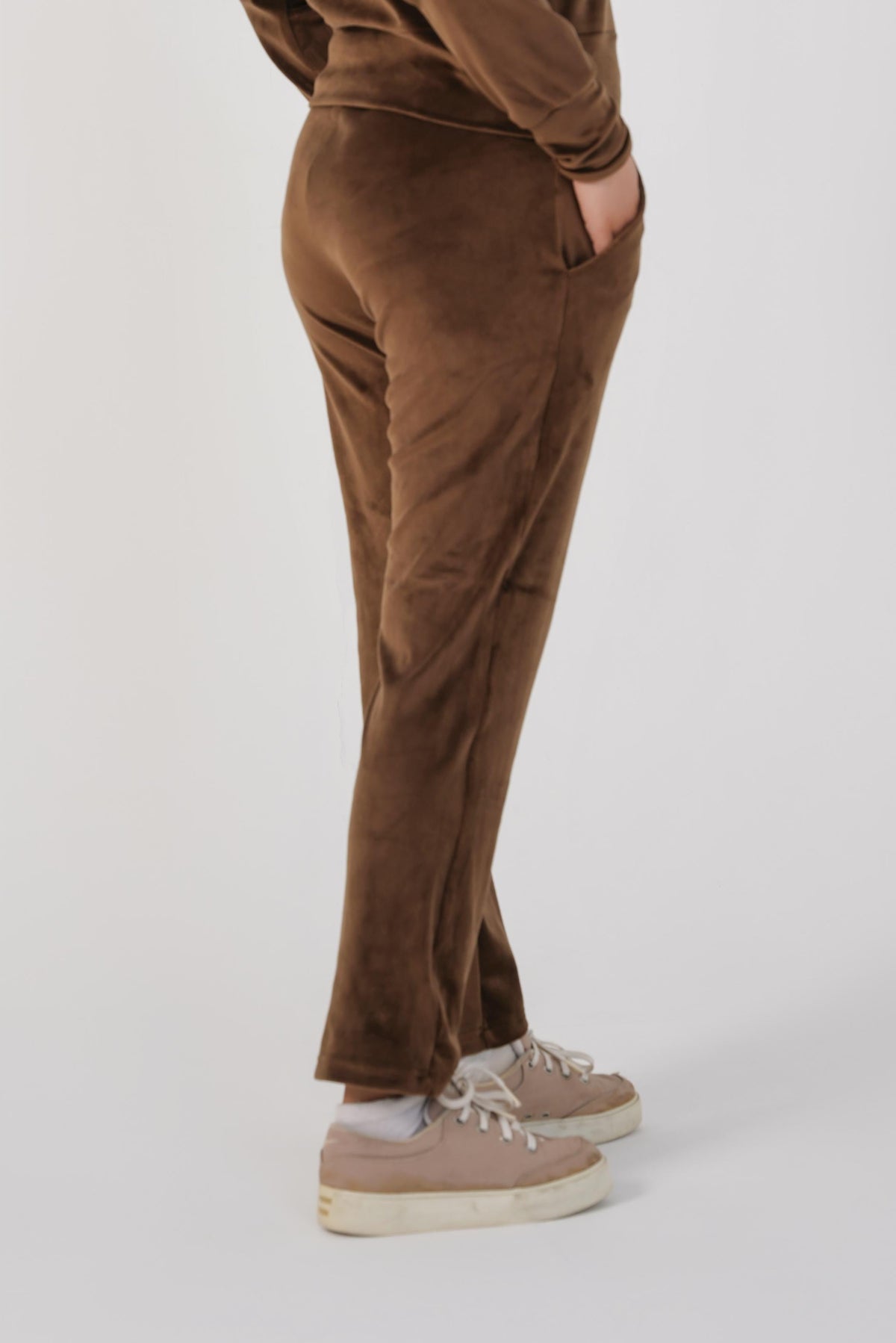 Ribbed velvet Trouser - Brown